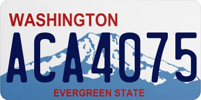WA license plate ACA4075