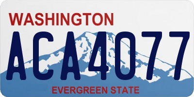 WA license plate ACA4077