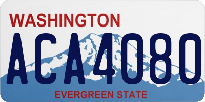 WA license plate ACA4080