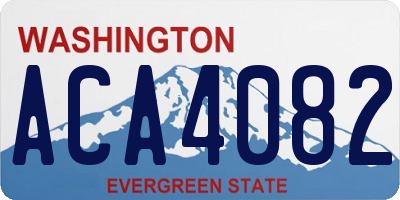 WA license plate ACA4082