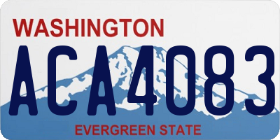 WA license plate ACA4083