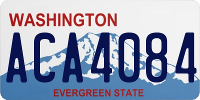 WA license plate ACA4084
