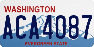 WA license plate ACA4087