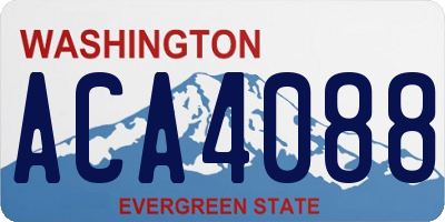 WA license plate ACA4088
