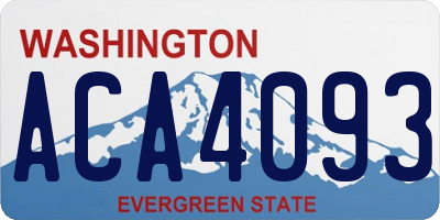 WA license plate ACA4093