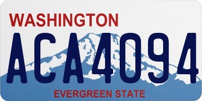 WA license plate ACA4094
