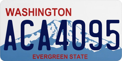 WA license plate ACA4095