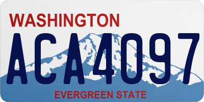 WA license plate ACA4097