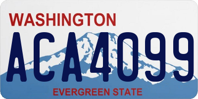 WA license plate ACA4099