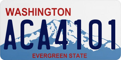WA license plate ACA4101