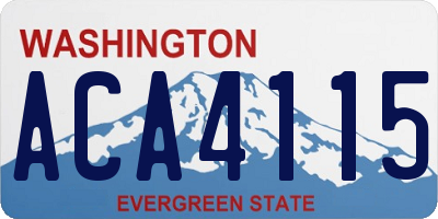 WA license plate ACA4115