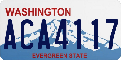 WA license plate ACA4117