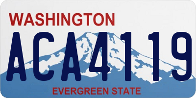 WA license plate ACA4119