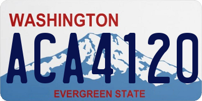WA license plate ACA4120