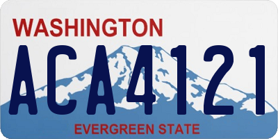 WA license plate ACA4121