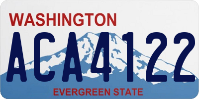 WA license plate ACA4122