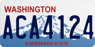 WA license plate ACA4124