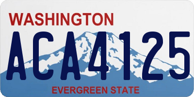 WA license plate ACA4125