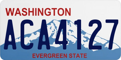 WA license plate ACA4127