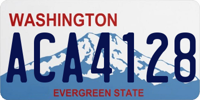 WA license plate ACA4128