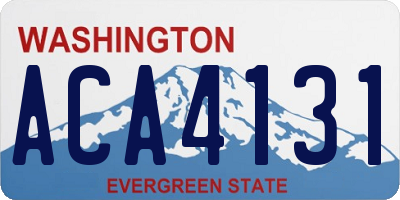 WA license plate ACA4131