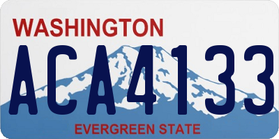 WA license plate ACA4133