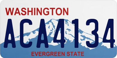 WA license plate ACA4134