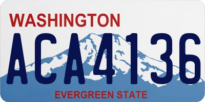 WA license plate ACA4136