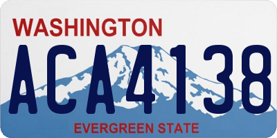 WA license plate ACA4138