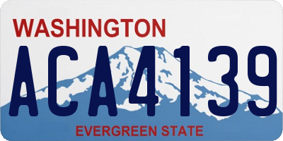WA license plate ACA4139