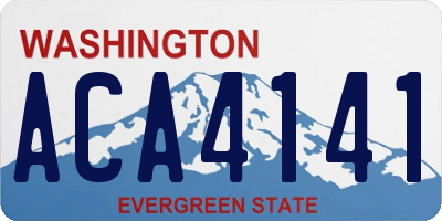 WA license plate ACA4141