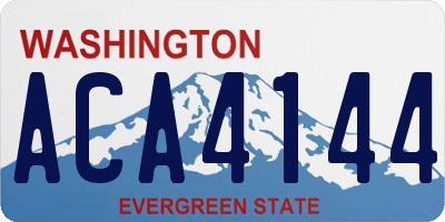 WA license plate ACA4144