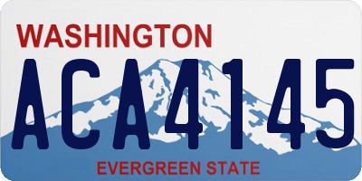 WA license plate ACA4145