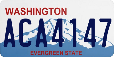 WA license plate ACA4147
