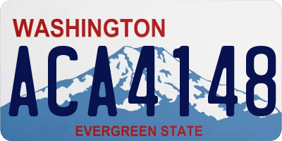 WA license plate ACA4148