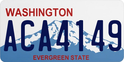 WA license plate ACA4149