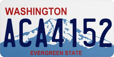 WA license plate ACA4152
