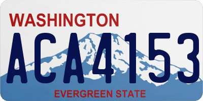 WA license plate ACA4153