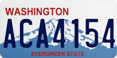 WA license plate ACA4154