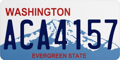 WA license plate ACA4157