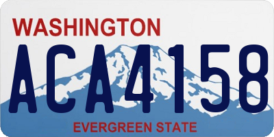 WA license plate ACA4158