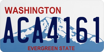 WA license plate ACA4161