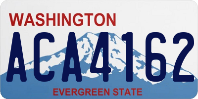 WA license plate ACA4162