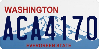 WA license plate ACA4170