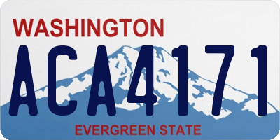 WA license plate ACA4171