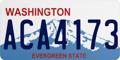 WA license plate ACA4173