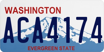 WA license plate ACA4174