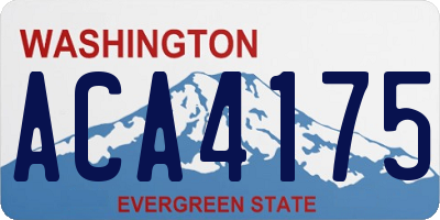 WA license plate ACA4175