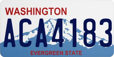 WA license plate ACA4183