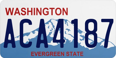 WA license plate ACA4187
